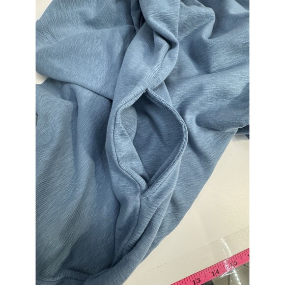 LL Bean Rocky Coast Slub Knit Split Neck Dress, NWT, Blue, Size MEDIUM - Picture 8 of 9